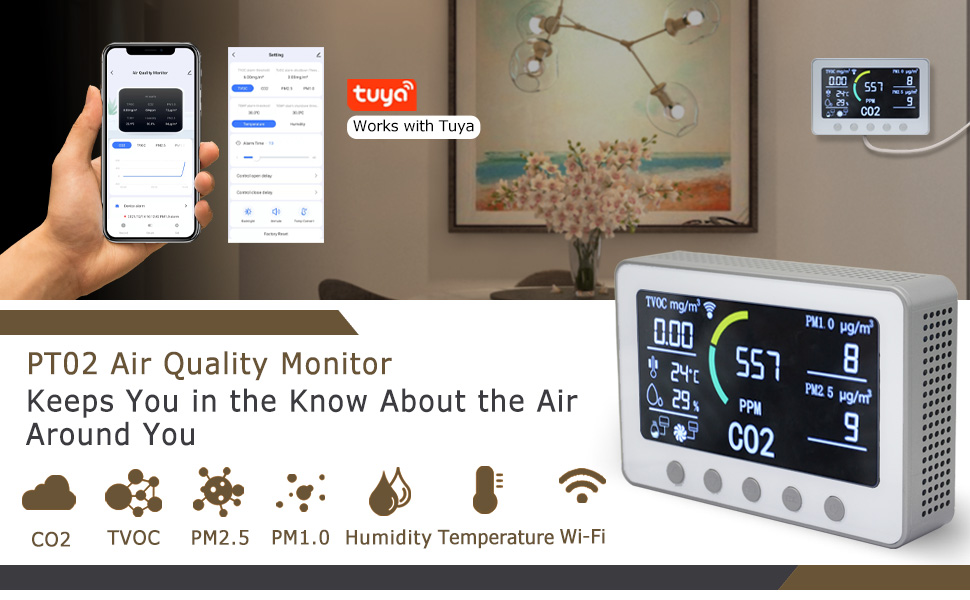 PT02 smart multiple air quality monitor